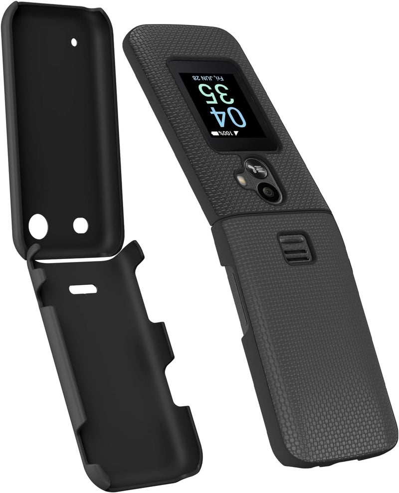 Mocotto for TCL Flip 3 Phone case with Screen Protector Slim Hard Shell Protector Cover for T435 (2024) (TCL Flip 3,Black) - Image 5